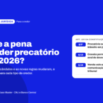 Peça gráfica com fundo azul intenso e identidade visual da marca Caso Master. No canto superior esquerdo está o logotipo da empresa e um selo com o texto “ANÁLISE JURÍDICA”, seguido da indicação “Para o credor”.